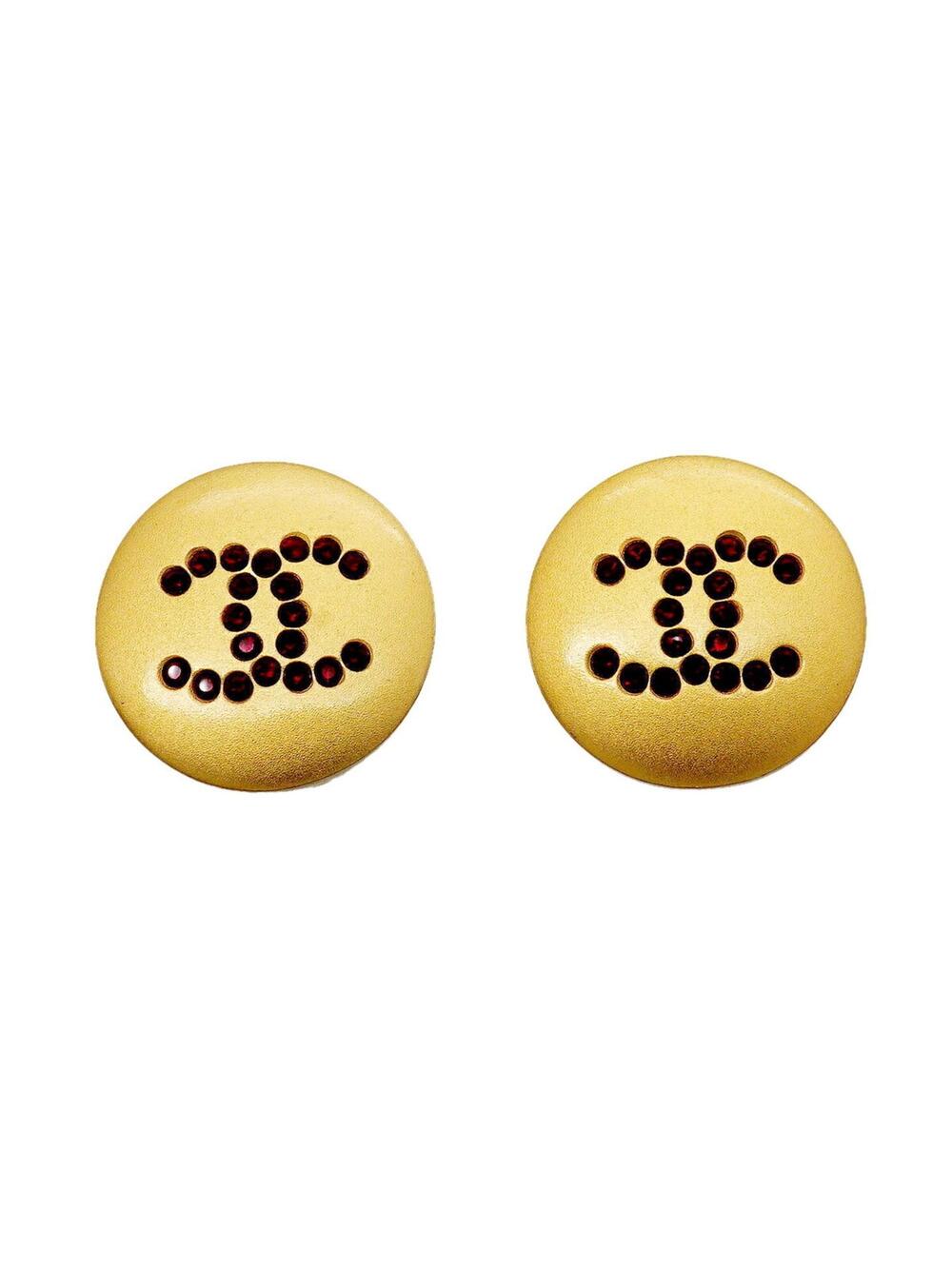 Chanel Cc Logo Circle Clip-On Earrings #357855C46B